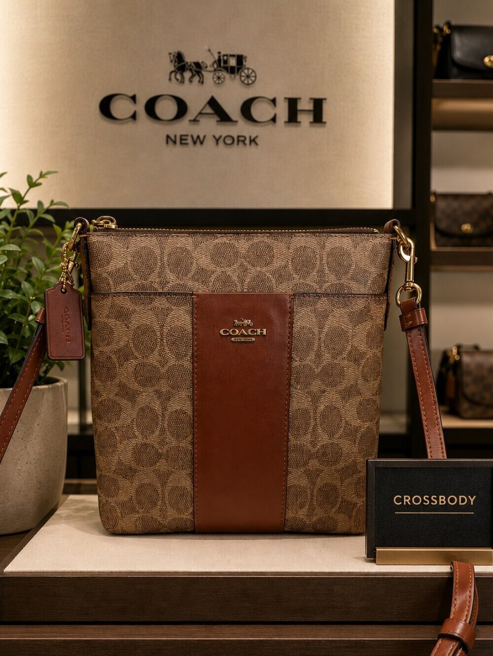 Coach Signature Kitt Messenger Crossbody Colorblock Bag